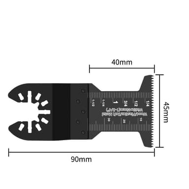 Oscillerende stiksavsblad med fine tænder Sort 45 mm