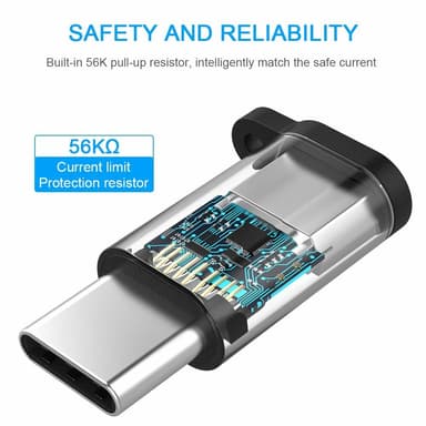 Micro USB til USB-C adapter - sort