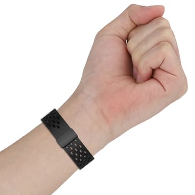 Silikone hulformet foldespænde urrem til Samsung Galaxy Watch 20mm Sort