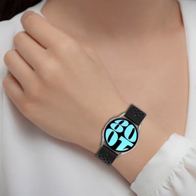 Silikone hulformet foldespænde urrem til Samsung Galaxy Watch 20mm Sort