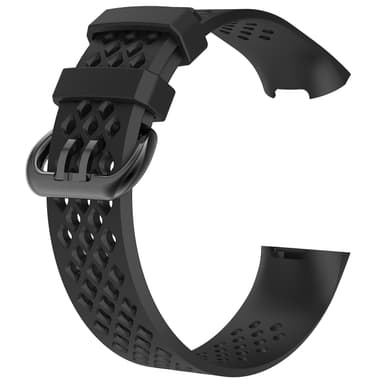 Fitbit Charge 3/4 armbånd silikone Sort (L)
