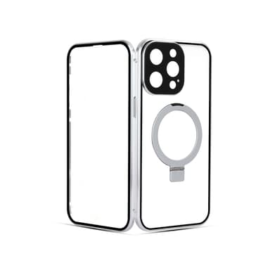 HD klart magnetisk etui med stativ til iPhone Sølv iPhone 13 Pro