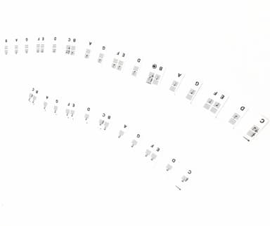 Aftagelige klaver- og keyboardetiketter 61 tangenter MultiColor   Hvid