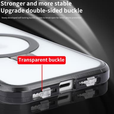 HD klart magnetisk etui med stativ til iPhone Sølv iPhone 13 Pro