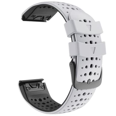 Urrem til Garmin Fenix 5/5 Plus/6/6X/6X Pro/Approach S62/Forerunner 22 mm Sort + Hvid