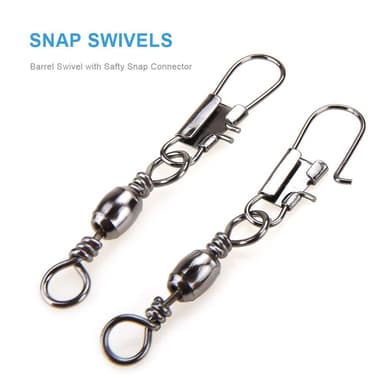 100 stk Fiskekuglelejer Drejelige Snap Connector Fisketilbehør