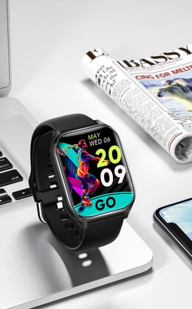 Smartwatch med pulsmåling, blodtryk og blodilt sporing