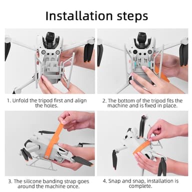 Drone propel stabilisator foldbart landingsstel til DJI Mini 3/Mini 3 Pro Grå