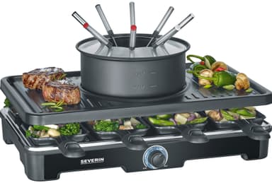 Severin raclette-fondue kombination RG 2347 (sort)