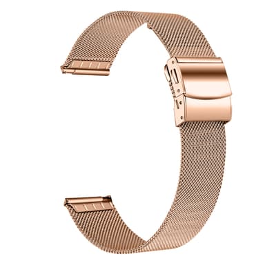 Urrem i rustfrit stål til Huawei Watch 2/Garmin Vivoactive 3, 20 mm Rose guld