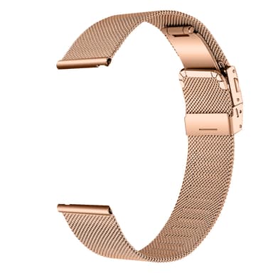 Urrem i rustfrit stål til Huawei Watch 2/Garmin Vivoactive 3, 20 mm Rose guld