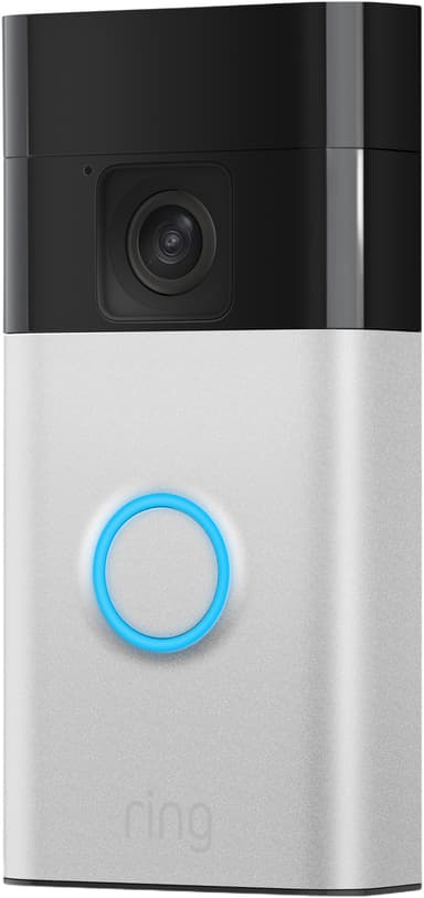 Ring Battery videodørklokke (mat nickel) + dørklokke (2. gen)