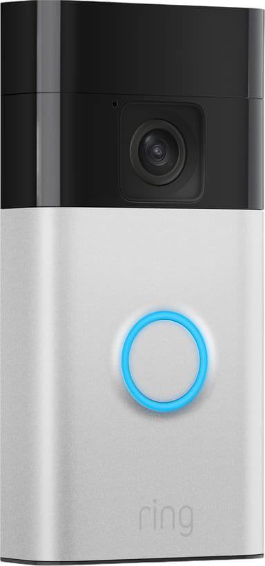 Ring Battery videodørklokke (mat nickel) + dørklokke (2. gen)