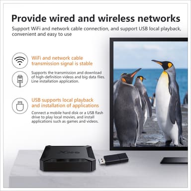 Smart TV -boks Android 10.0 4K 2GB + 16GB