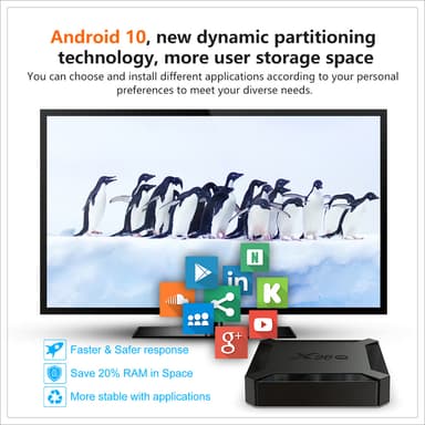 Smart TV -boks Android 10.0 4K 2GB + 16GB