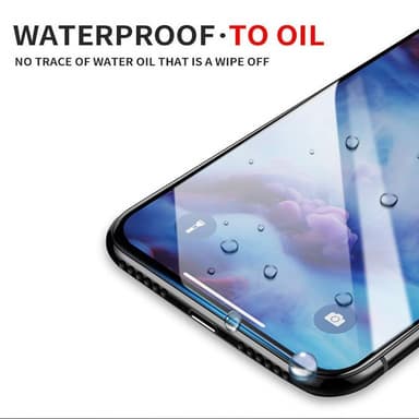 Skærmbeskytter iPhone XR Hærdet Glas Sort
