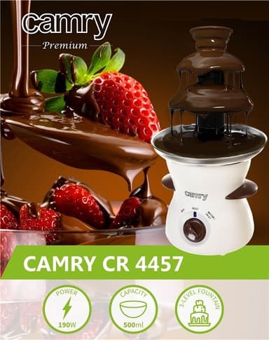 Camry CR 4457 luksus chokoladefontæne med tre niveauer