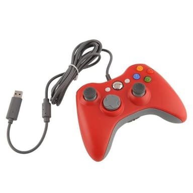 Håndcontroller til Xbox 360 (rød)