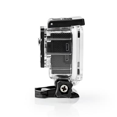 Nedis Action Cam | Enkelt Skærm | 4K@30fps | 16 MPixel | Vandtæt op til: 30.0 m | 90 min | Wi-Fi | App tilgængelig til: Android™ / IOS | Montering inkluderet | Sort