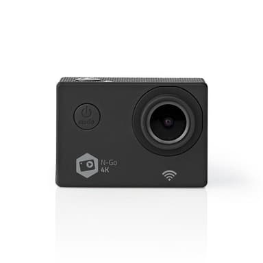 Nedis Action Cam | Enkelt Skærm | 4K@30fps | 16 MPixel | Vandtæt op til: 30.0 m | 90 min | Wi-Fi | App tilgængelig til: Android™ / IOS | Montering inkluderet | Sort
