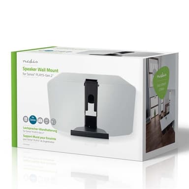 Nedis Speaker Mount | Kompatibel med: Sonos® Five™ / Sonos® PLAY:5™ | Væg | 7 kg | Swivel / Tilt | Vipbar | ABS / Stål | Sort