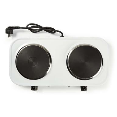 Nedis Elektrisk Kogeplade | Kogeplader: 2 | 2000 W | Overophedningsbeskyttelse | Hvid
