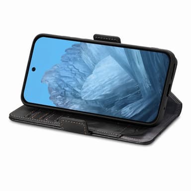 SKALO Google Pixel 9/9 Pro 002 Series CASENEO Premium PU-læderpung - Sort