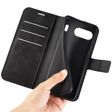 SKALO OnePlus Nord 4 Flip Cover m. pung i PU-læder - Sort