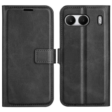 SKALO OnePlus Nord 4 Flip Cover m. pung i PU-læder - Sort
