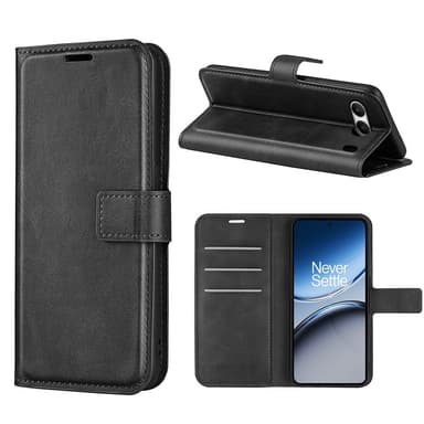 SKALO OnePlus Nord 4 Flip Cover m. pung i PU-læder - Sort