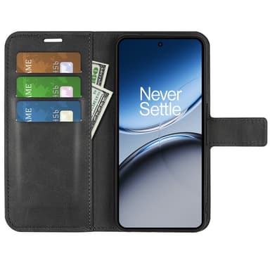 SKALO OnePlus Nord 4 Flip Cover m. pung i PU-læder - Sort