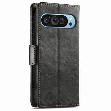 SKALO Google Pixel 9/9 Pro 002 Series CASENEO Premium PU-læderpung - Sort
