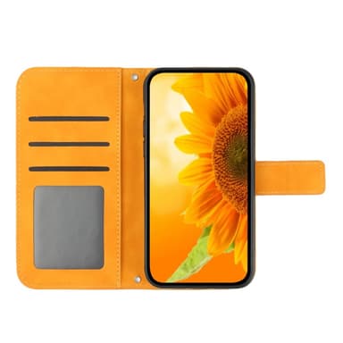 SKALO OnePlus Nord 4 Flower PU læderpung med prægning - Gul