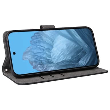 SKALO Google Pixel 9 Pro XL Flip Cover m. pung i PU-læder - Sort