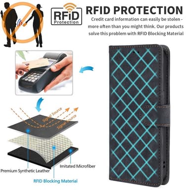 SKALO Google Pixel 9 Pro XL Flip Cover m. pung i PU-læder - Sort