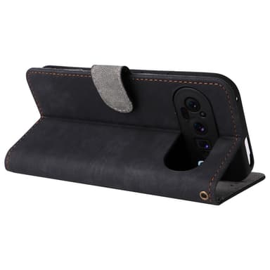 SKALO Google Pixel 9 Pro XL Flip Cover m. pung i PU-læder - Sort