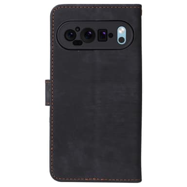 SKALO Google Pixel 9 Pro XL Flip Cover m. pung i PU-læder - Sort