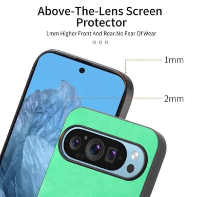 SKALO Google Pixel 9/9 Pro PU læder Hybrid Cover - Blå