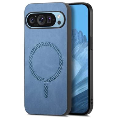 SKALO Google Pixel 9/9 Pro PU læder Hybrid Cover - Blå