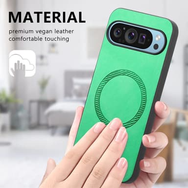 SKALO Google Pixel 9/9 Pro PU læder Hybrid Cover - Blå