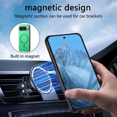 SKALO Google Pixel 9/9 Pro PU læder Hybrid Cover - Blå