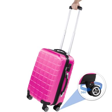 Kuffertsæt 3-dele hardcase - pink