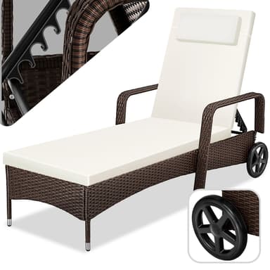 Polyrattan solseng - sort/brun