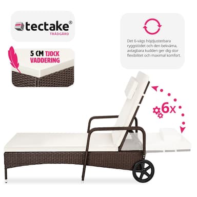 Polyrattan solseng - sort/brun