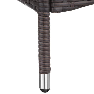 Polyrattan solseng - sort/brun