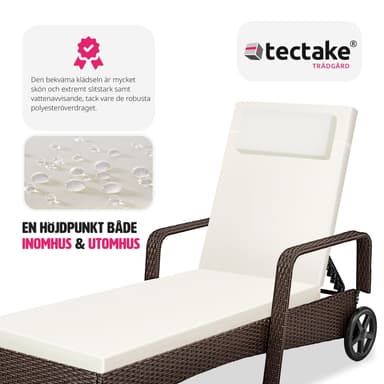 Polyrattan solseng - sort/brun