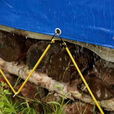 Presenning, vandtæt blå - 3 x 6 m