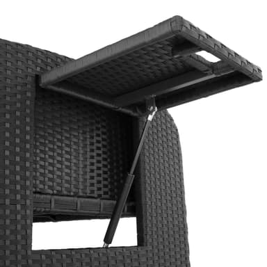 Rattan Havesofa Kreta - sort