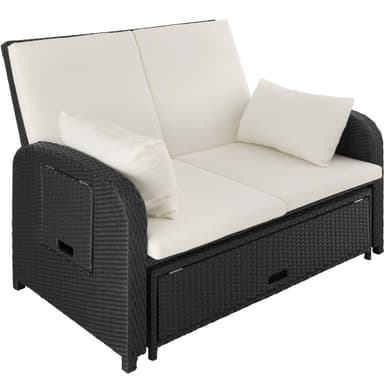 Rattan Havesofa Kreta - sort