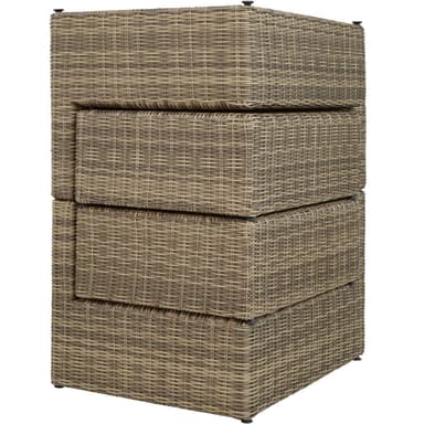 Polyrattan loungesæt med aluminiumstel San Domino - natur